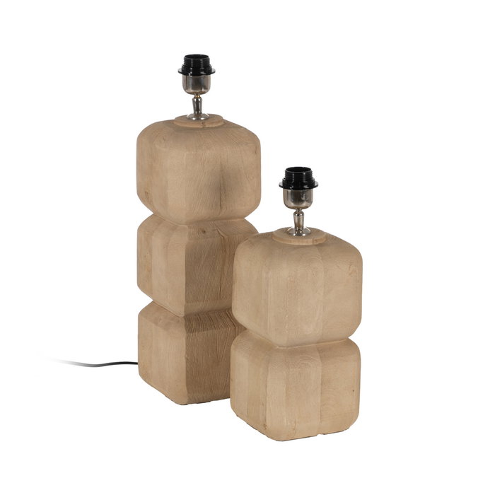 Base Lámpara Mesa Natural 15 X 15 X 42 cm