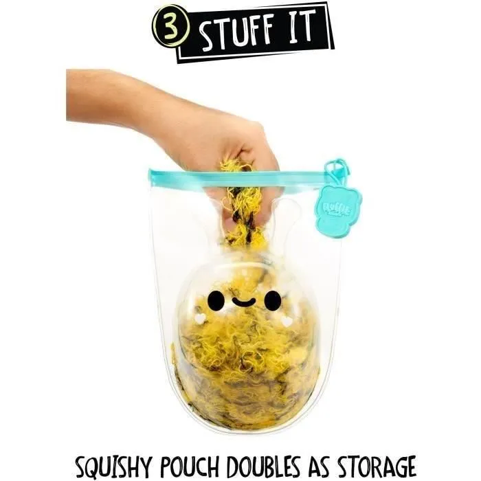 Fluffies Stuffiez Peluche ASMR Personalizable Abeja/Ladybug LIT0035051594284 con Relleno para Sacar y Descubrir Otro Personaje