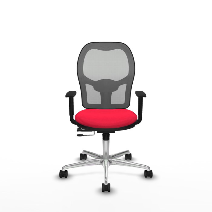 PIQUERAS Y CRESPO Silla de oficina Jorquera con mecanismo Sincro/Traslack, Rojo y Gris PIQUERAS Y CRESPO Silla de oficina Jorquera con mecanismo Sincro/Traslack, Rojo y Gris