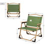 Aktive Silla plegable baja glamping verde
