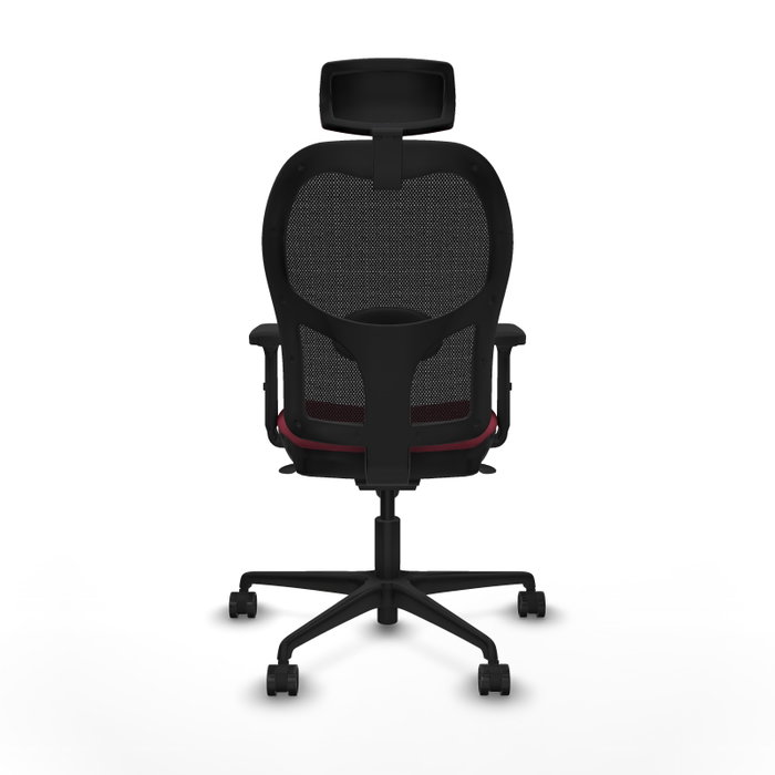 PIQUERAS Y CRESPO Silla de oficina Jorquera con mecanismo Sincro, Granate y Negro PIQUERAS Y CRESPO Silla de oficina Jorquera con mecanismo Sincro, Granate y Negro