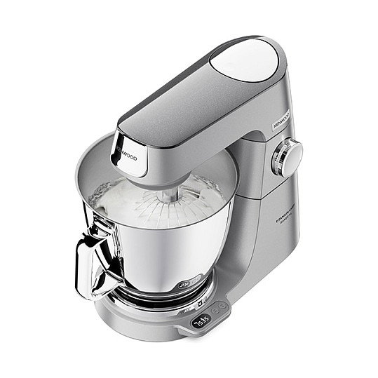 Kenwood KVL85.004SI Titanium Chef Baker XL - Batidora Amasadora Planetaria, 7 L, 1200 W, Función Turbo, Color Plata