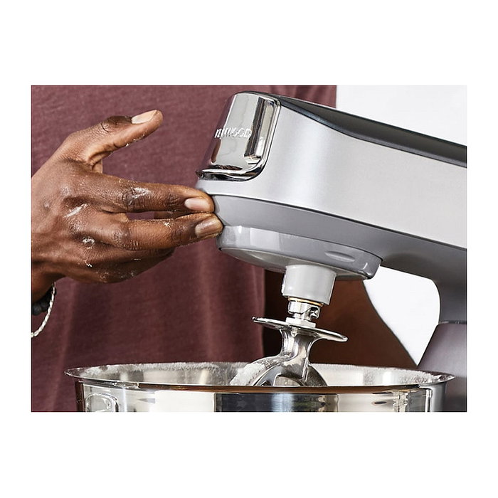 Kenwood KVL85.004SI Titanium Chef Baker XL - Batidora Amasadora Planetaria, 7 L, 1200 W, Función Turbo, Color Plata