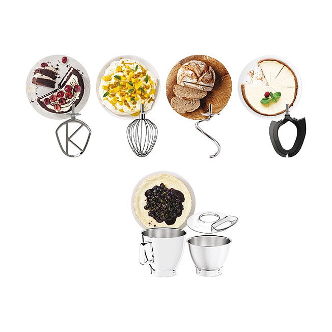 Kenwood KVL85.004SI Titanium Chef Baker XL - Batidora Amasadora Planetaria, 7 L, 1200 W, Función Turbo, Color Plata