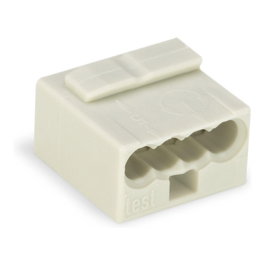 WAGO Micro-clema Serie 243-304, 4 conductores, Gris, 100 unidades