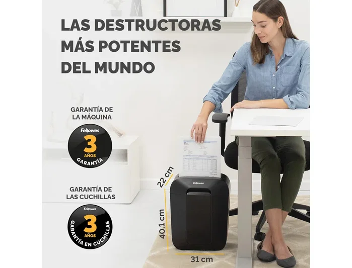 Fellowes Powershred LX50 Negro, Corte en Partículas, 9 Hojas