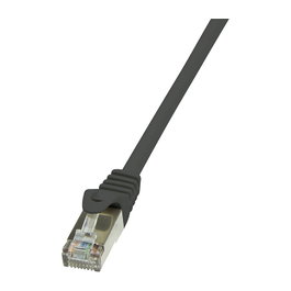 LogiLink Cable de parcheo Cat.6 F/UTP EconLine, 0,25 m, negro