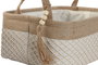 DKD Home Decor Set de 4 Cestas de EVA y Poliéster Natural y Crema 36x26x14 cm