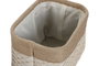 DKD Home Decor Set de 4 Cestas de EVA y Poliéster Natural y Crema 36x26x14 cm
