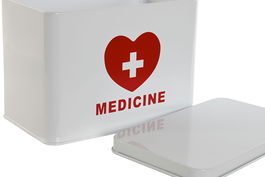 DKD Home Decor Botiquín Metal Blanco Rojo 20.5 x 12.5 x 14.5 cm