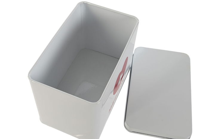 DKD Home Decor Botiquín Metal Blanco Rojo 20.5 x 12.5 x 14.5 cm