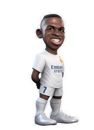 Minix - Figura Coleccionable Vinicius Junior Real Madrid 12cm de PVC - Licencia Oficial
