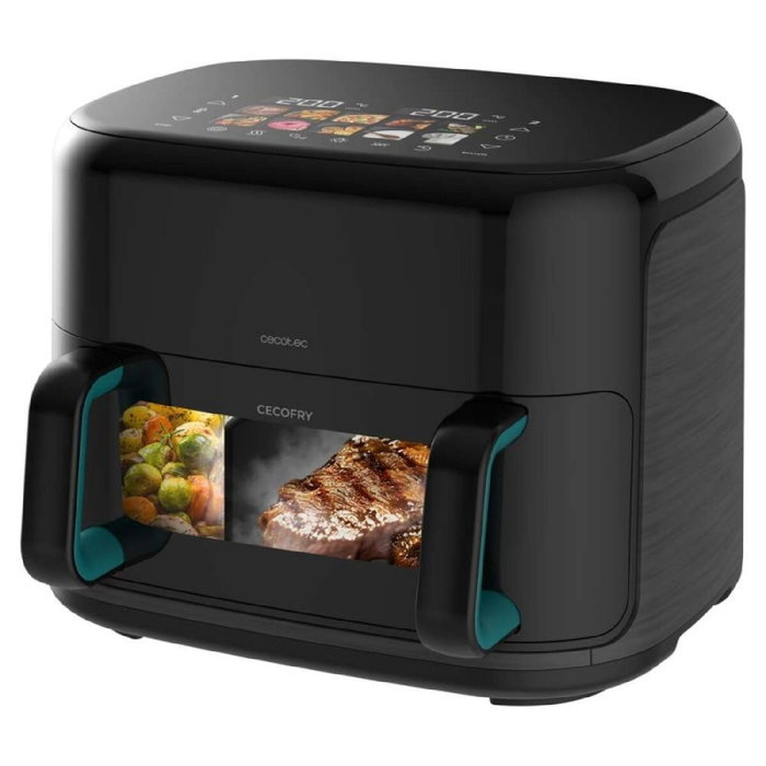 Cecotec Freidora de Aire Grill Cecofry&Grill Smokin'Prime 11000 2800W 10L Acero Inox. Negro