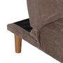Sofá-Cama Taupe Metal-Madera Salón 178 X 94 X 86 cm