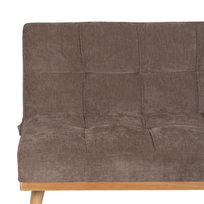 Sofá-Cama Taupe Metal-Madera Salón 178 X 94 X 86 cm