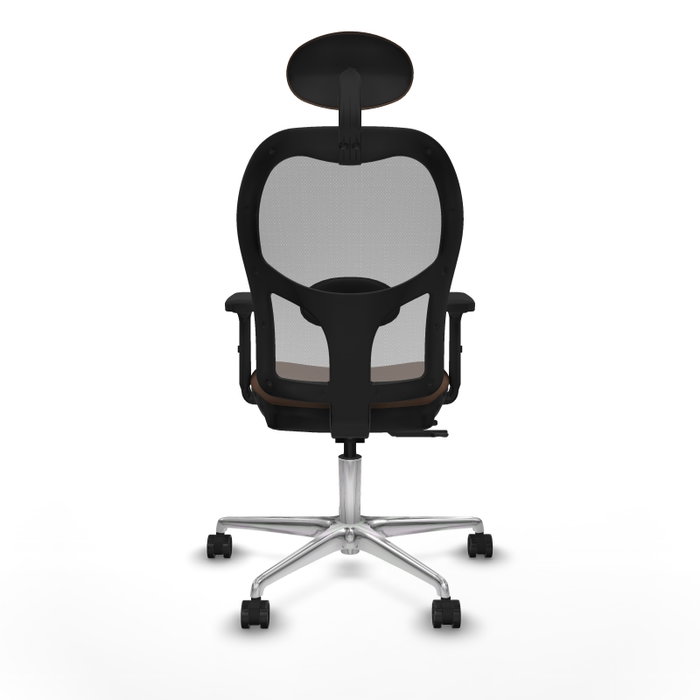PIQUERAS Y CRESPO Silla de oficina Jorquera con mecanismo Sincro/Traslack, Marrón y Gris