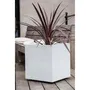 Eda Caja de Flores Cuadrada Graphit 57L 49.5x49.5x49.5 cm Ceruse Blanco