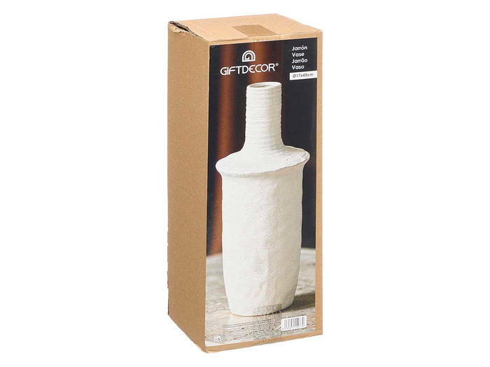 GIFTDECOR Jarrón Sahara Boca Estrecha Blanco GIFTDECOR Jarrón Sahara Boca Estrecha Blanco