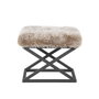 Atelier Del Sofa Pouffe Negro, Gris v2 - Mueble Versátil para Sala de Estar o Dormitorio, 50cm Ancho x 42cm Alto