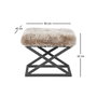 Atelier Del Sofa Pouffe Negro, Gris v2 - Mueble Versátil para Sala de Estar o Dormitorio, 50cm Ancho x 42cm Alto