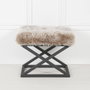 Atelier Del Sofa Pouffe Negro, Gris v2 - Mueble Versátil para Sala de Estar o Dormitorio, 50cm Ancho x 42cm Alto