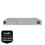 Ubiquiti Switch Enterprise 48 Puertos, Conmutador Capa 3 PoE+++ 10 GbE RJ45 y 25G SFP28, Etherlighting, Alta Disponibilidad