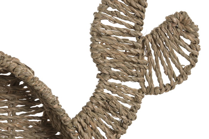DKD Home Decor Escultura de Pared Cangrejo en Seagrass y Metal Natural