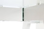DKD Home Decor Mesa Comedor Moderno Blanco Transparente Cristal y MDF 160x90x75 cm