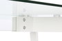 DKD Home Decor Mesa Comedor Moderno Blanco Transparente Cristal y MDF 160x90x75 cm