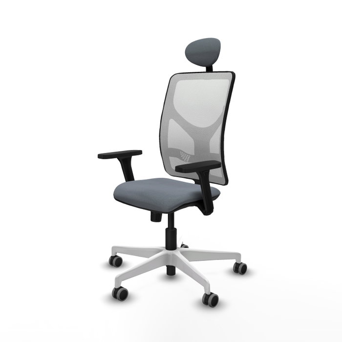 PIQUERAS Y CRESPO Silla de oficina Motilla con mecanismo Sincro, Gris y Blanco PIQUERAS Y CRESPO Silla de oficina Motilla con mecanismo Sincro, Gris y Blanco