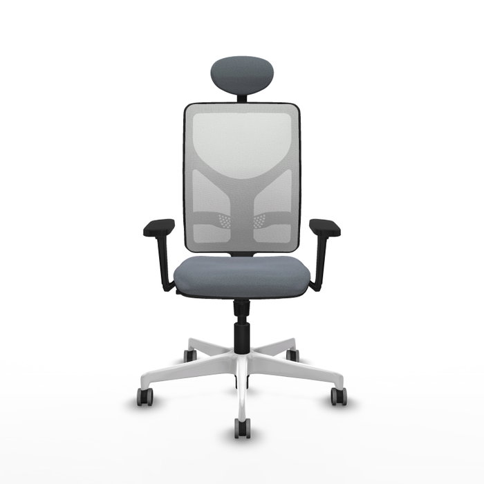 PIQUERAS Y CRESPO Silla de oficina Motilla con mecanismo Sincro, Gris y Blanco PIQUERAS Y CRESPO Silla de oficina Motilla con mecanismo Sincro, Gris y Blanco
