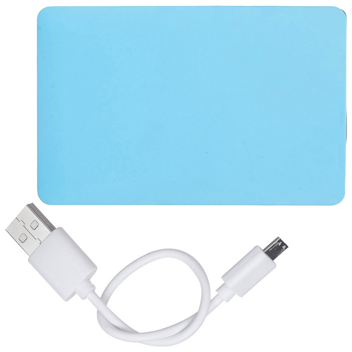 Fun Connection Batería Externa Plana 2000 mAh Compatible iPhone y Smartphones con Cable USB