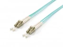 Equip Cable de fibra óptica LC/LC OM3 multimodo 50/125µm, 10Gb/s, 20 metros, LSZH, color turquesa, con conectores macho
