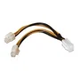 Aisens Cable Alimentación Microprocesador Molex 4+4 PIN Macho - Molex 4 PIN Hembra A131-0166 Hasta 54W 15cm