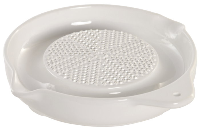 DKD Home Decor Rallador de Porcelana con Acabado Antiadherente y Detalles de Ajo DKD Home Decor Rallador de Porcelana con Acabado Antiadherente y Detalles de Ajo