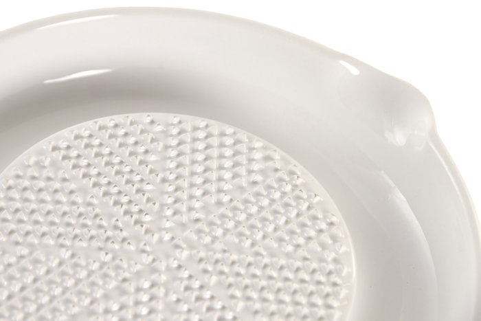 DKD Home Decor Rallador de Porcelana con Acabado Antiadherente y Detalles de Ajo DKD Home Decor Rallador de Porcelana con Acabado Antiadherente y Detalles de Ajo