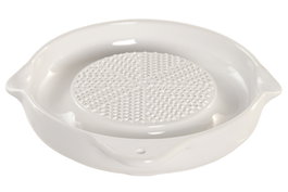 DKD Home Decor Rallador de Porcelana con Acabado Antiadherente y Detalles de Ajo