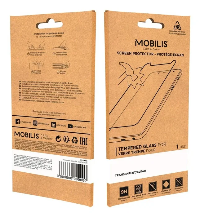 Apple Protector de Pantalla 017077 iPhone 16 - Vidrio Templado 9H - Resistente a Impactos, Rayones y Golpes - Incluye Paño de Limpieza y Kit de Aplicación - 1 Unidad