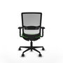 PIQUERAS Y CRESPO Silla de oficina Haches Verde y Blanco con mecanismo Sincro/Traslack