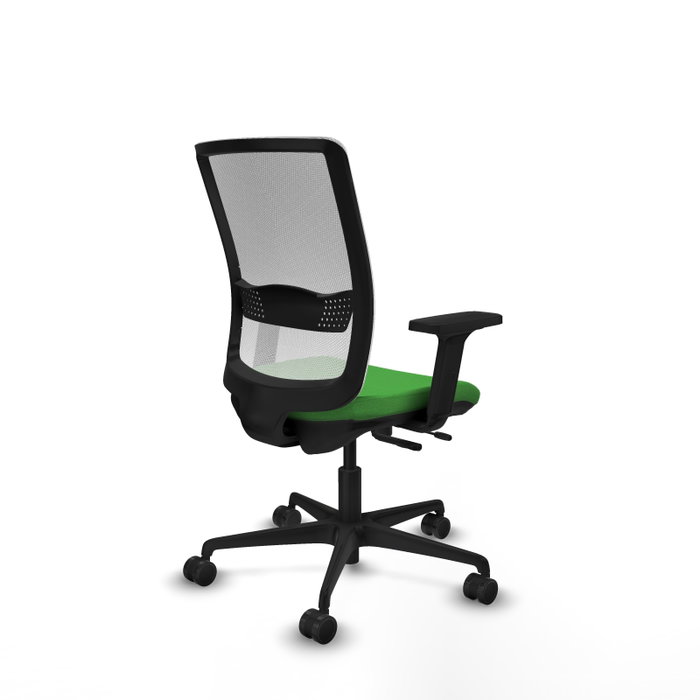 PIQUERAS Y CRESPO Silla de oficina Haches Verde y Blanco con mecanismo Sincro/Traslack