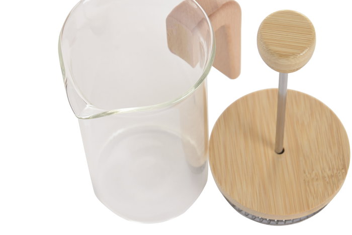 DKD Home Decor Cafetera Basicos Transparente Natural 350ml 7.5x17x12cm
