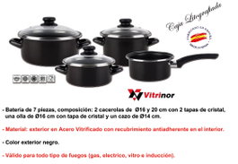 MAGEFESA Batería de cocina Kenia de 7 piezas antiadherente