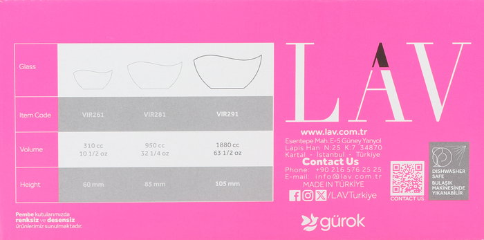 Lav Ensaladera Vira 21 cm 1880 cc, Colección Vira, 21x21x10.5 cm (6 Unidades) Lav Ensaladera Vira 21 cm 1880 cc, Colección Vira, 21x21x10.5 cm (6 Unidades)