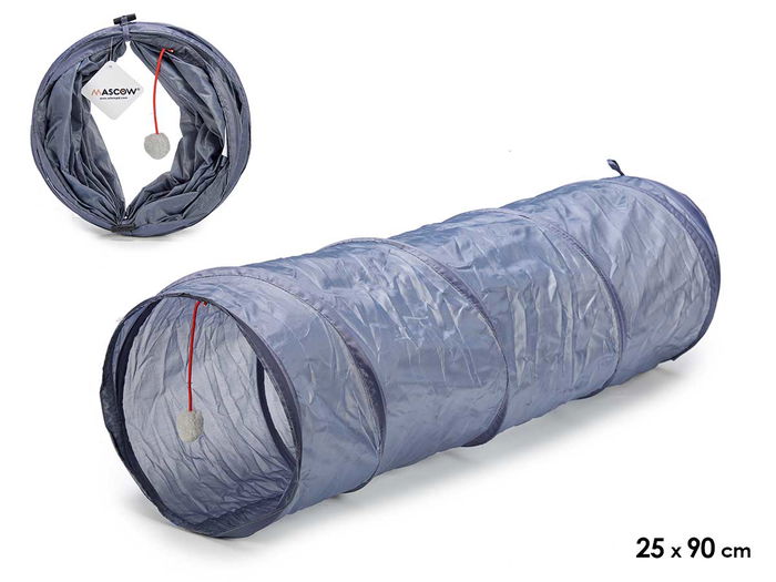 Mascow Túnel para Gatos Gris 90 x 25 x 25 cm (Set de 24) Mascow Túnel para Gatos Gris 90 x 25 x 25 cm (Set de 24)