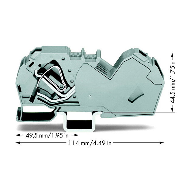 WAGO Durchgangsklemme 2-Leiter 785-601 35qmm gris