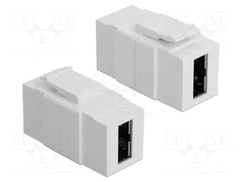 DeLOCK 86353 Módulo Keystone EASY-USB 2.0 A a USB 2.0 A Blanco