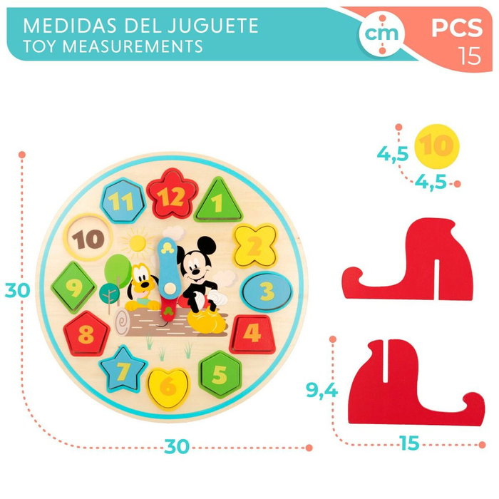 WOOMAX Reloj Baby Disney madera