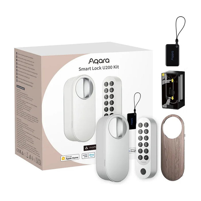Aqara Smart Lock U200 - Cerradura Inteligente para Puerta, Métodos de Apertura Múltiples, Color Blanco