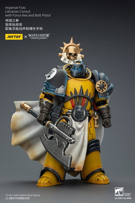 Joy Toy (CN) Warhammer Imperial Fists Librarian Consul con Force Axe y Bolt Pistol Joy Toy (CN) Warhammer Imperial Fists Librarian Consul con Force Axe y Bolt Pistol