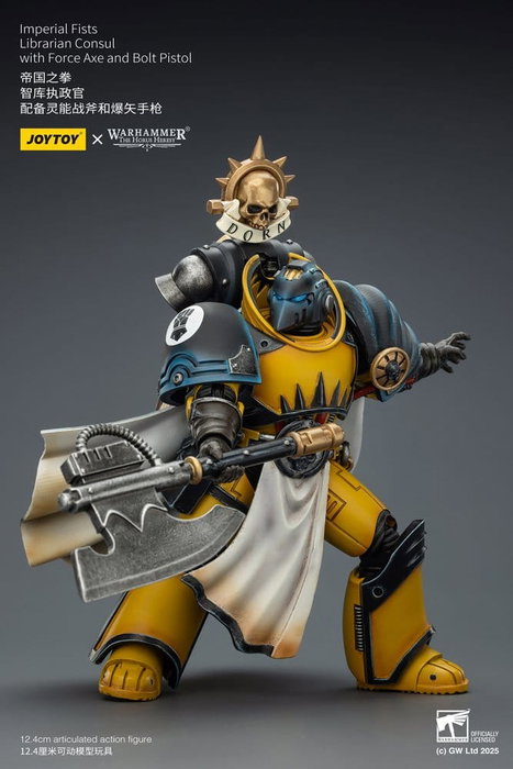 Joy Toy (CN) Warhammer Imperial Fists Librarian Consul con Force Axe y Bolt Pistol Joy Toy (CN) Warhammer Imperial Fists Librarian Consul con Force Axe y Bolt Pistol